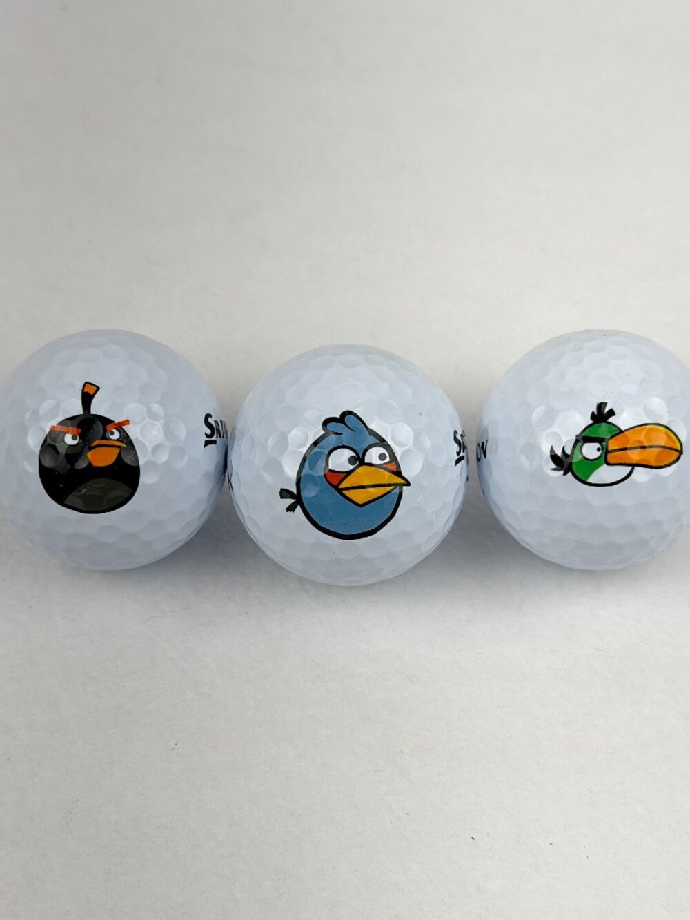 Srixon Angry Birds Golf Balls Set of 3 White AD333 Collector Novelty Display